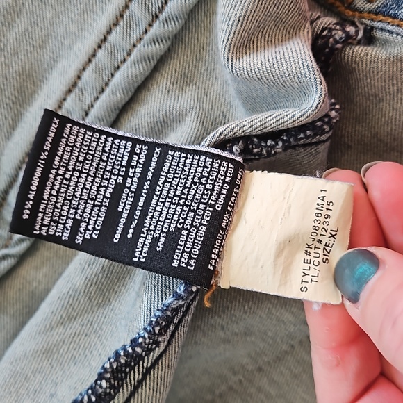 Star Wars Kylo Ren Jean Jacket KUT From the Cloth Upcycled - Picture 12 of 13